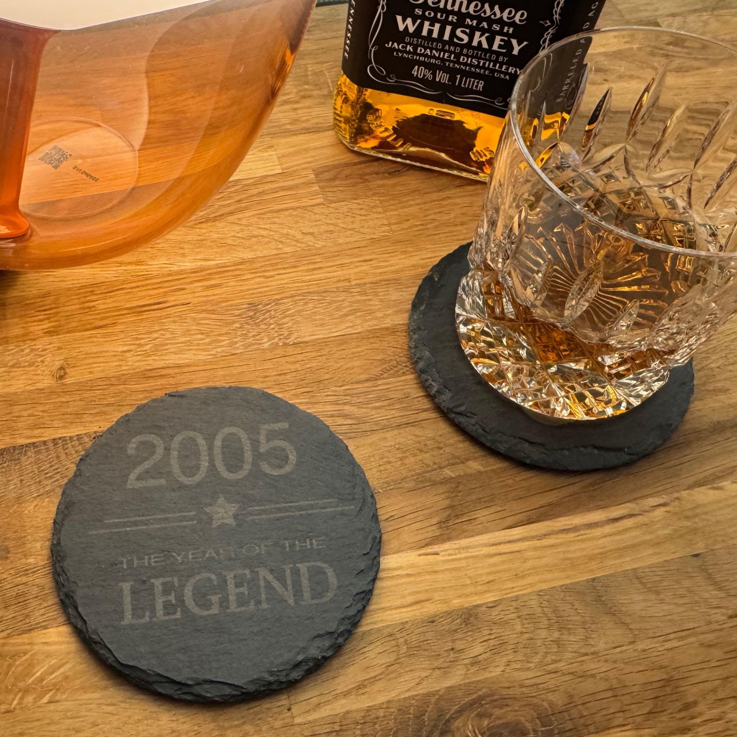 ?th Birthday Slate Coaster - ?th Birthday Gifts for Men & Women - (YEAR) The Year of The Legend Coaster Gift, ?th Coaster, (year) Coaster