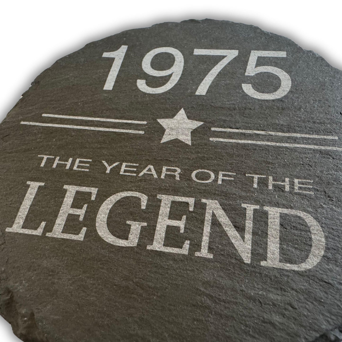 ?th Birthday Slate Coaster - ?th Birthday Gifts for Men & Women - (YEAR) The Year of The Legend Coaster Gift, ?th Coaster, (year) Coaster