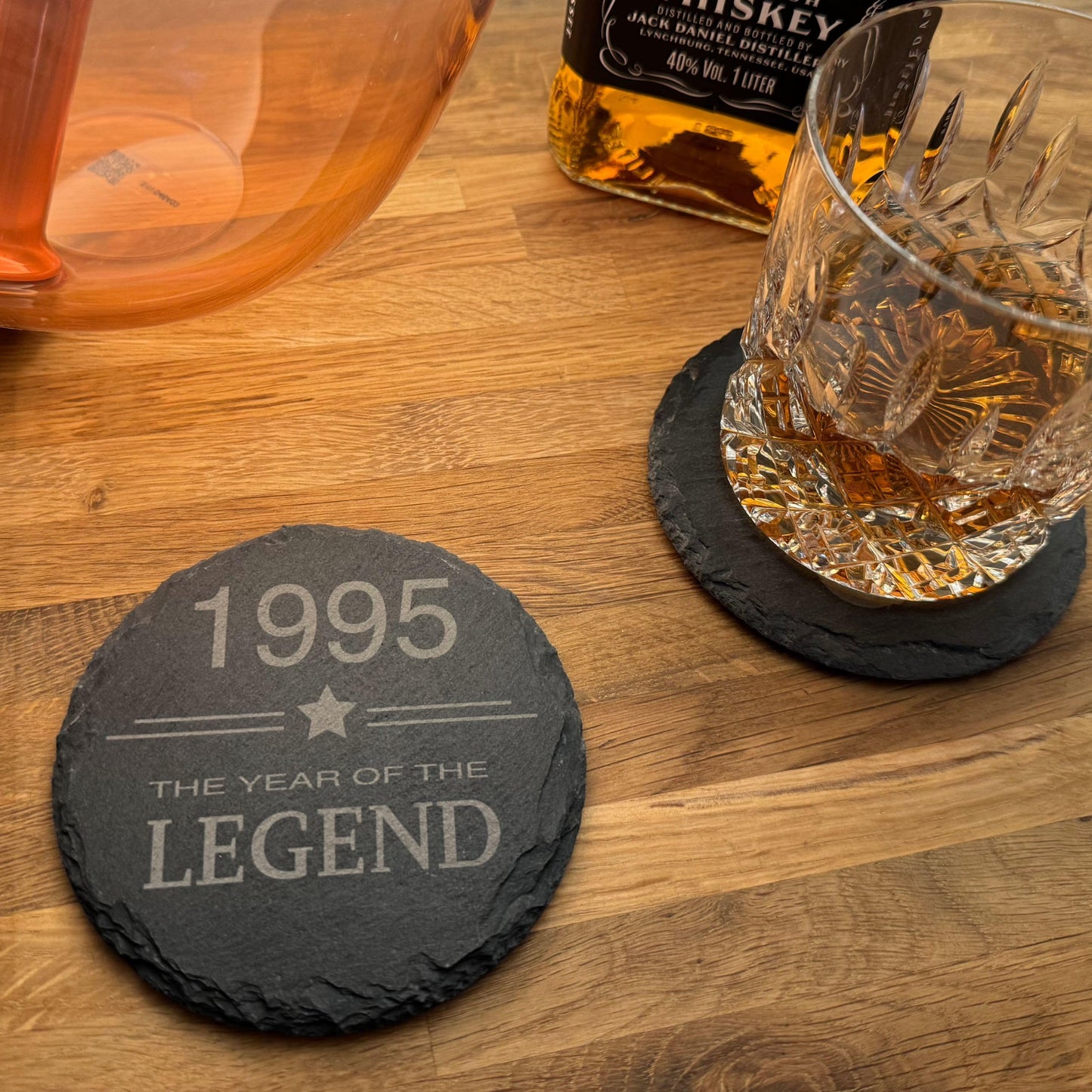 ?th Birthday Slate Coaster - ?th Birthday Gifts for Men & Women - (YEAR) The Year of The Legend Coaster Gift, ?th Coaster, (year) Coaster
