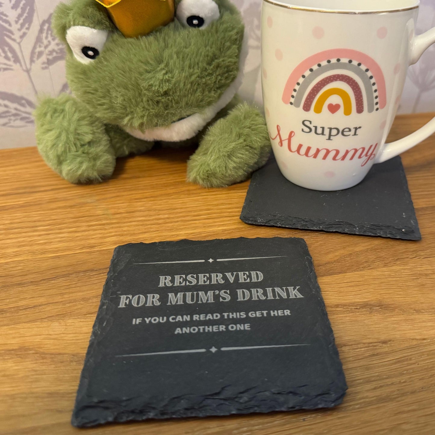 Mum Coaster - Reserved For Mum’s Drink, If You Can Read This Get Her Another One - Perfect Mum Coaster Gift, Coaster for Mum