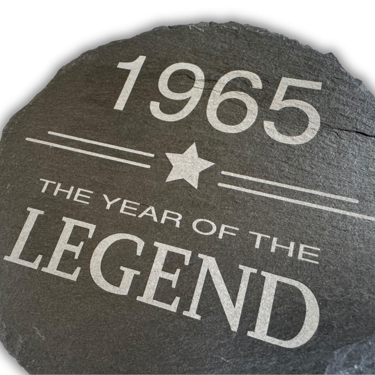 ?th Birthday Slate Coaster - ?th Birthday Gifts for Men & Women - (YEAR) The Year of The Legend Coaster Gift, ?th Coaster, (year) Coaster