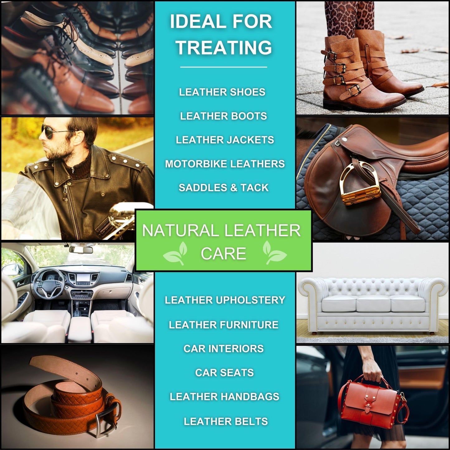Miss Abi's Leather Nourishing Balm, Cleans, Seals & Protects - 100% Natural Leather Conditioner - Beeswax Leather Cleaner, Beeswax Leather Conditioner, Beeswax for Leather, Leather Salve