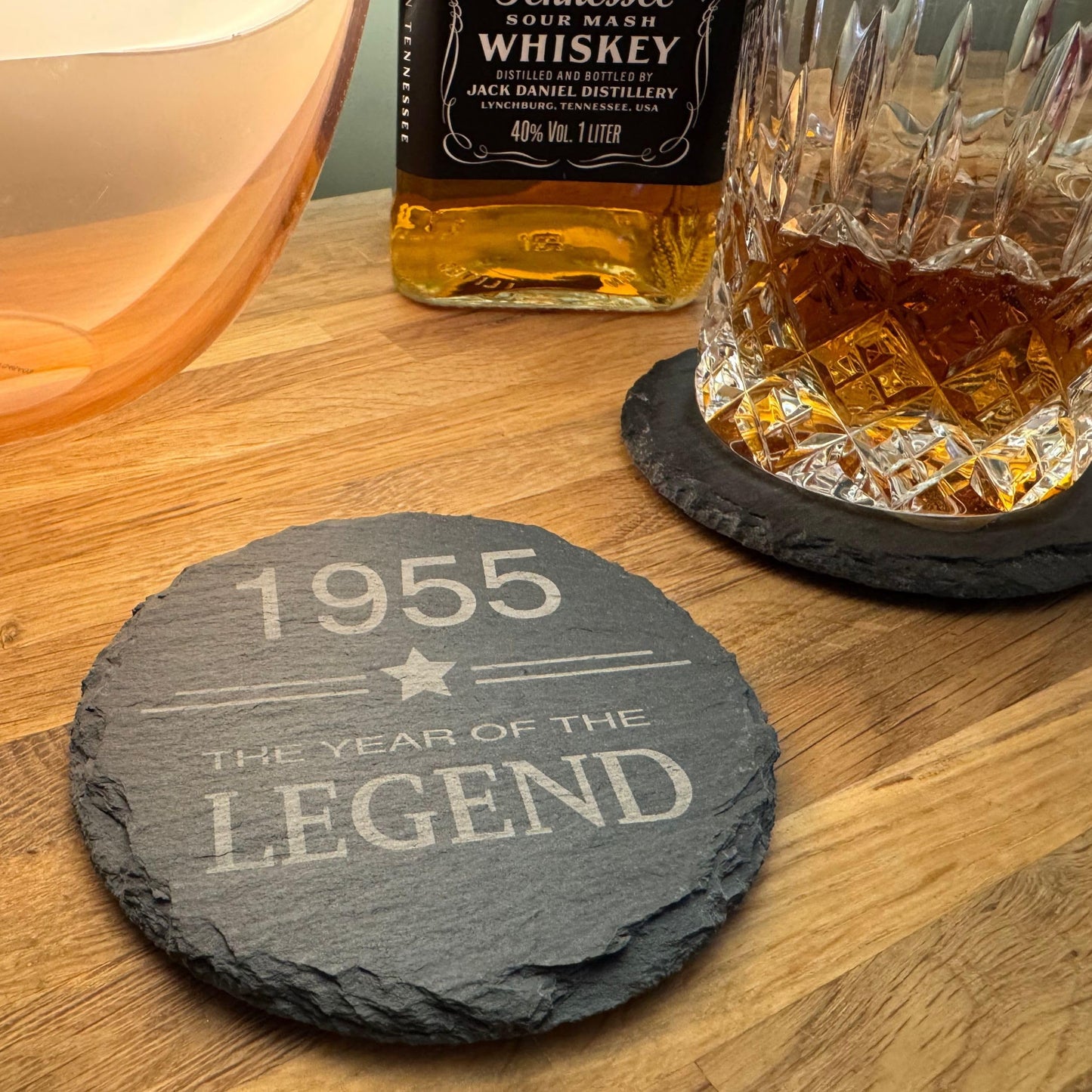 ?th Birthday Slate Coaster - ?th Birthday Gifts for Men & Women - (YEAR) The Year of The Legend Coaster Gift, ?th Coaster, (year) Coaster