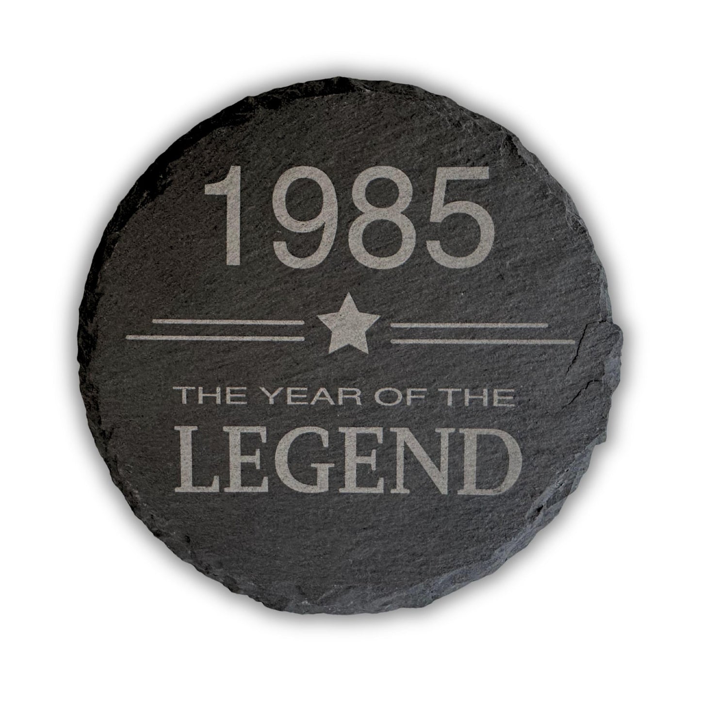 ?th Birthday Slate Coaster - ?th Birthday Gifts for Men & Women - (YEAR) The Year of The Legend Coaster Gift, ?th Coaster, (year) Coaster