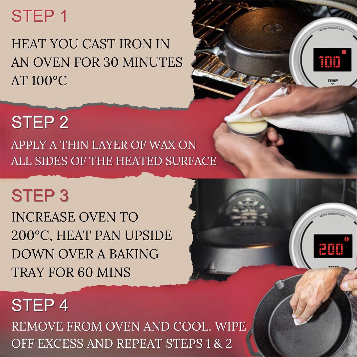 Miss Abi's Cast Iron Conditioner: 100% Natural | Seasoning & Protection for Cast Iron & Carbon Steel | Cast Iron Restorer