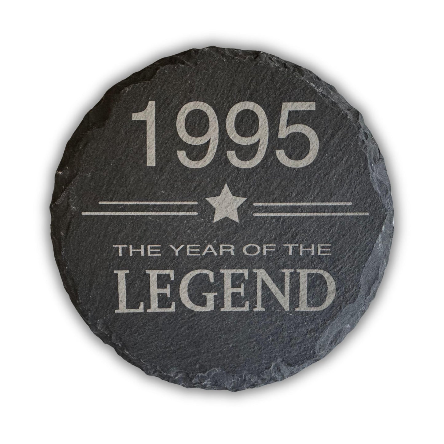 ?th Birthday Slate Coaster - ?th Birthday Gifts for Men & Women - (YEAR) The Year of The Legend Coaster Gift, ?th Coaster, (year) Coaster