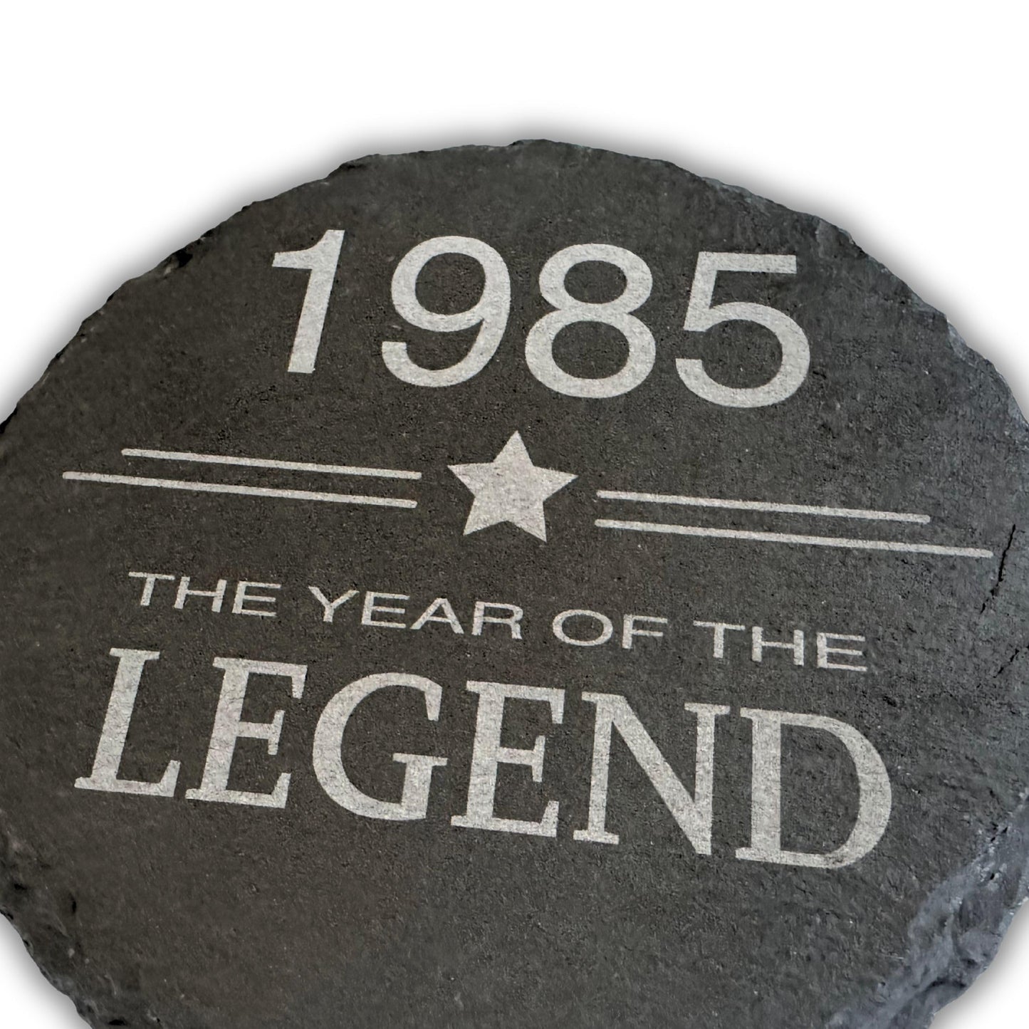 ?th Birthday Slate Coaster - ?th Birthday Gifts for Men & Women - (YEAR) The Year of The Legend Coaster Gift, ?th Coaster, (year) Coaster