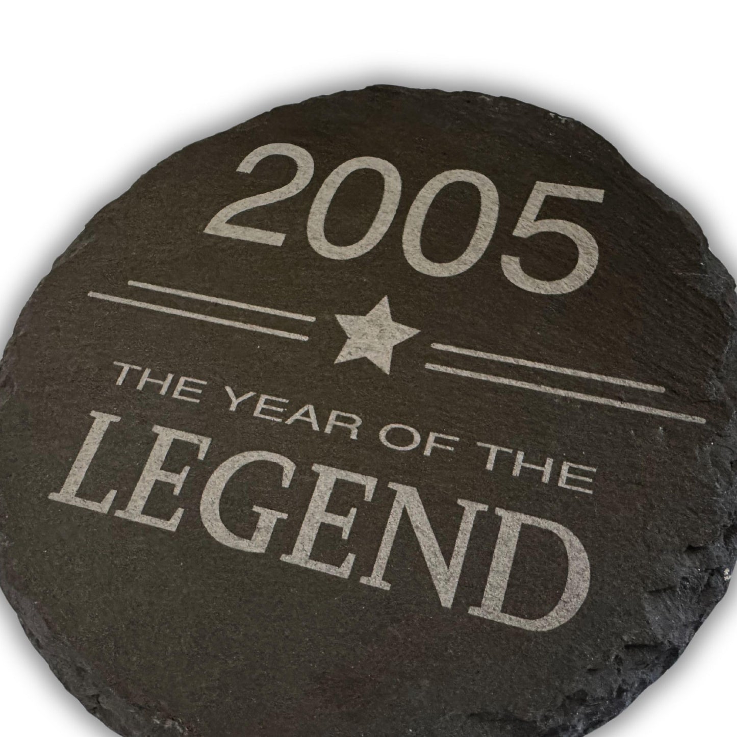 ?th Birthday Slate Coaster - ?th Birthday Gifts for Men & Women - (YEAR) The Year of The Legend Coaster Gift, ?th Coaster, (year) Coaster