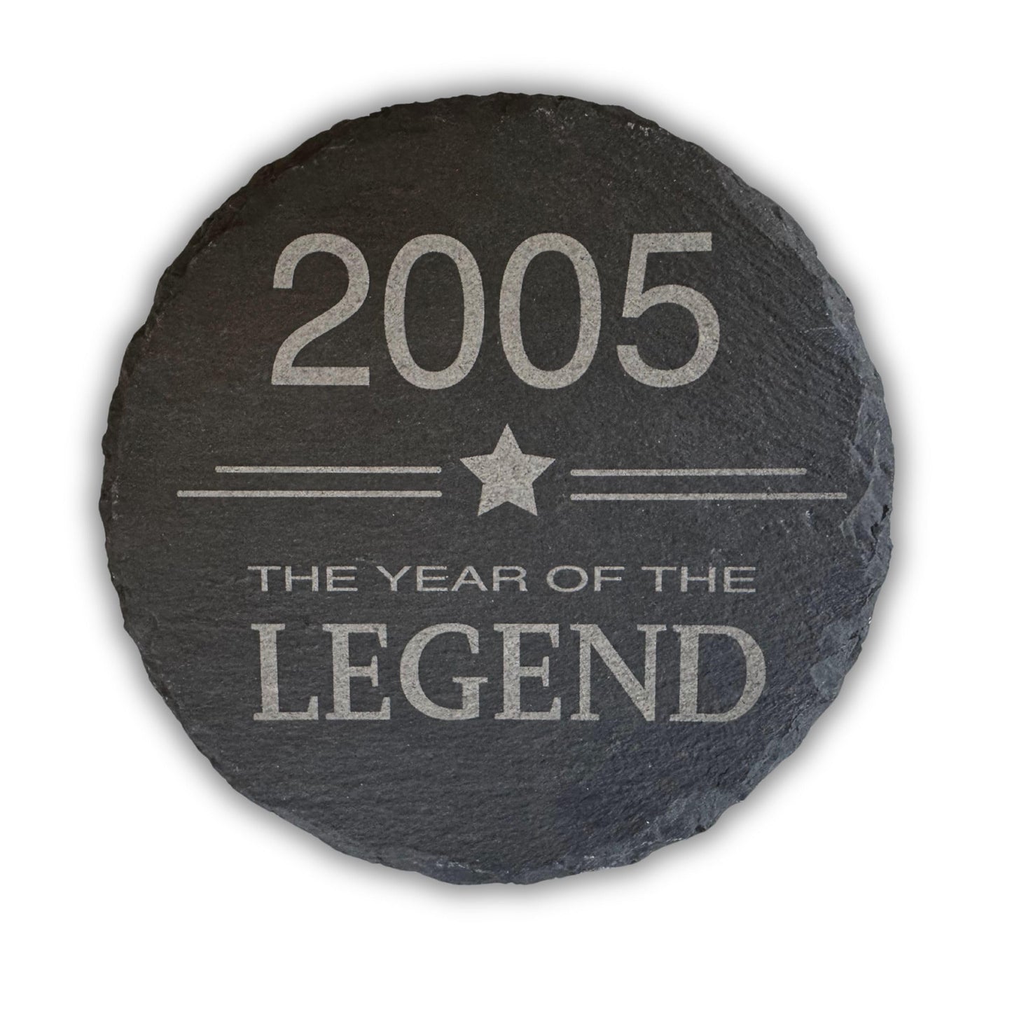 ?th Birthday Slate Coaster - ?th Birthday Gifts for Men & Women - (YEAR) The Year of The Legend Coaster Gift, ?th Coaster, (year) Coaster