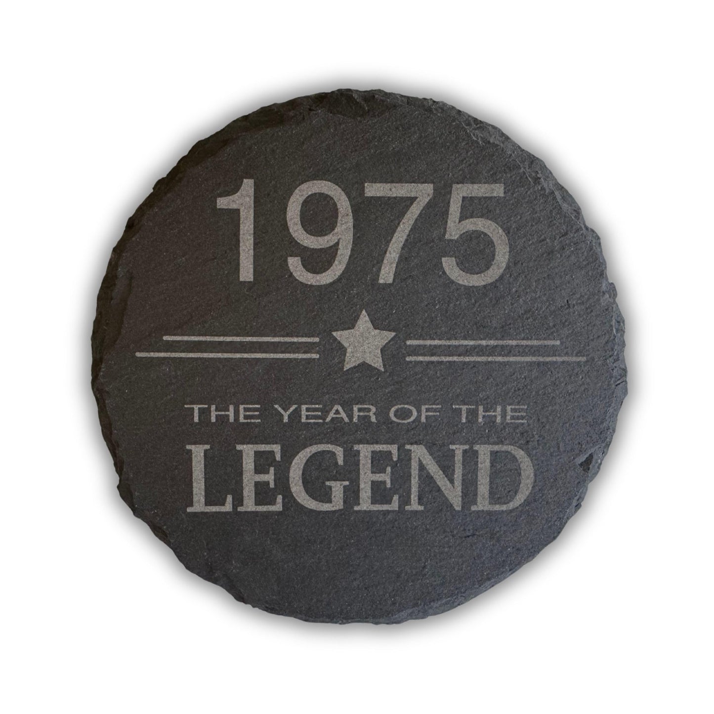?th Birthday Slate Coaster - ?th Birthday Gifts for Men & Women - (YEAR) The Year of The Legend Coaster Gift, ?th Coaster, (year) Coaster