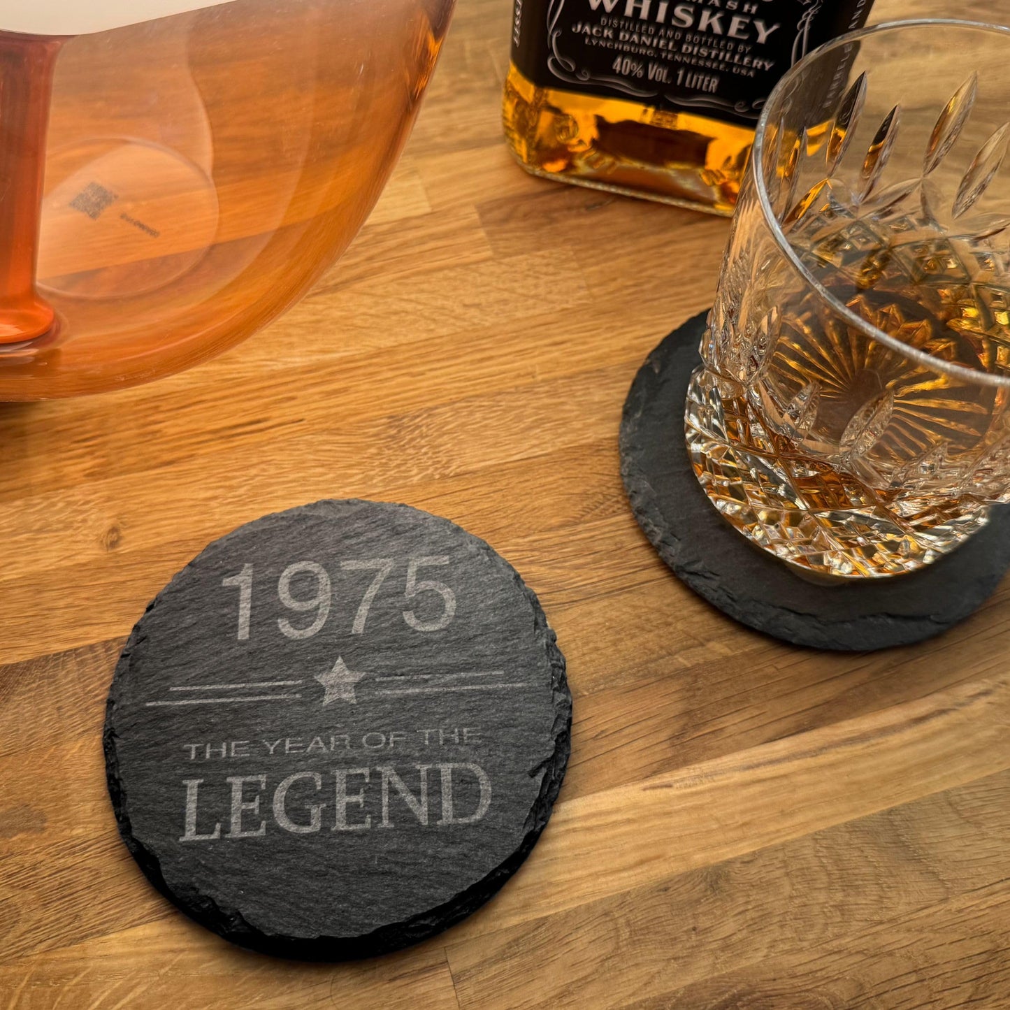 ?th Birthday Slate Coaster - ?th Birthday Gifts for Men & Women - (YEAR) The Year of The Legend Coaster Gift, ?th Coaster, (year) Coaster