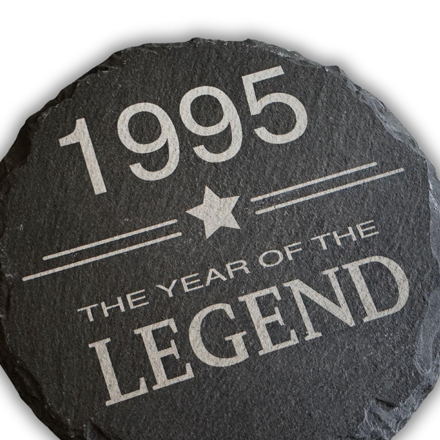?th Birthday Slate Coaster - ?th Birthday Gifts for Men & Women - (YEAR) The Year of The Legend Coaster Gift, ?th Coaster, (year) Coaster
