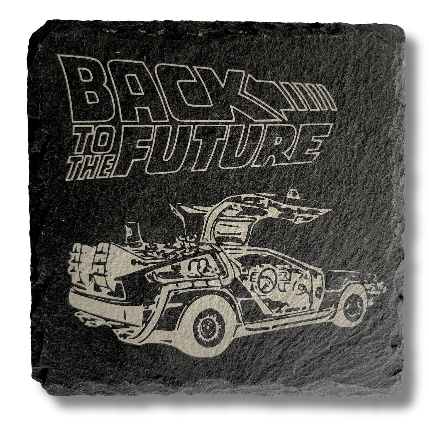 1980s Movie Theme Slate Drinks Coasters - Slate Coaster Set of 4, permanently laser engraved slate, Great 1980s Retro Gifts
