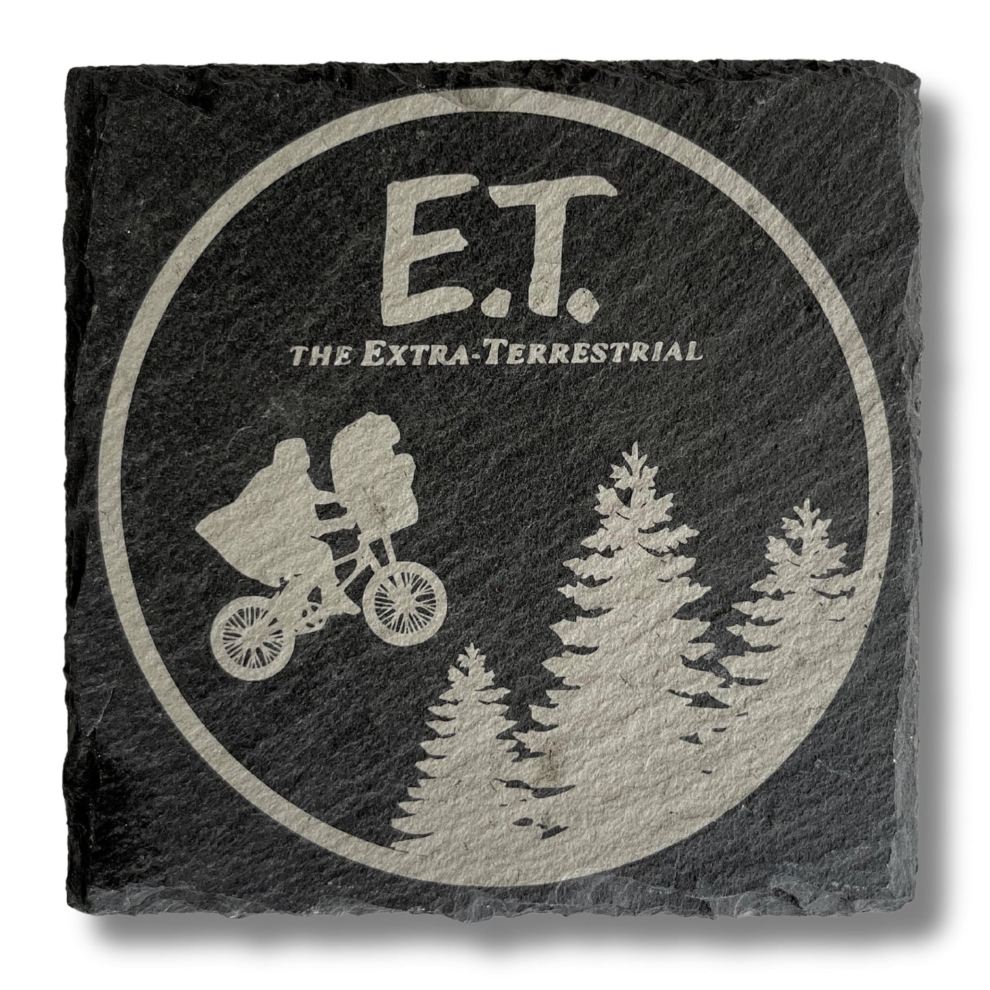 1980s Movie Theme Slate Drinks Coasters - Slate Coaster Set of 4, permanently laser engraved slate, Great 1980s Retro Gifts