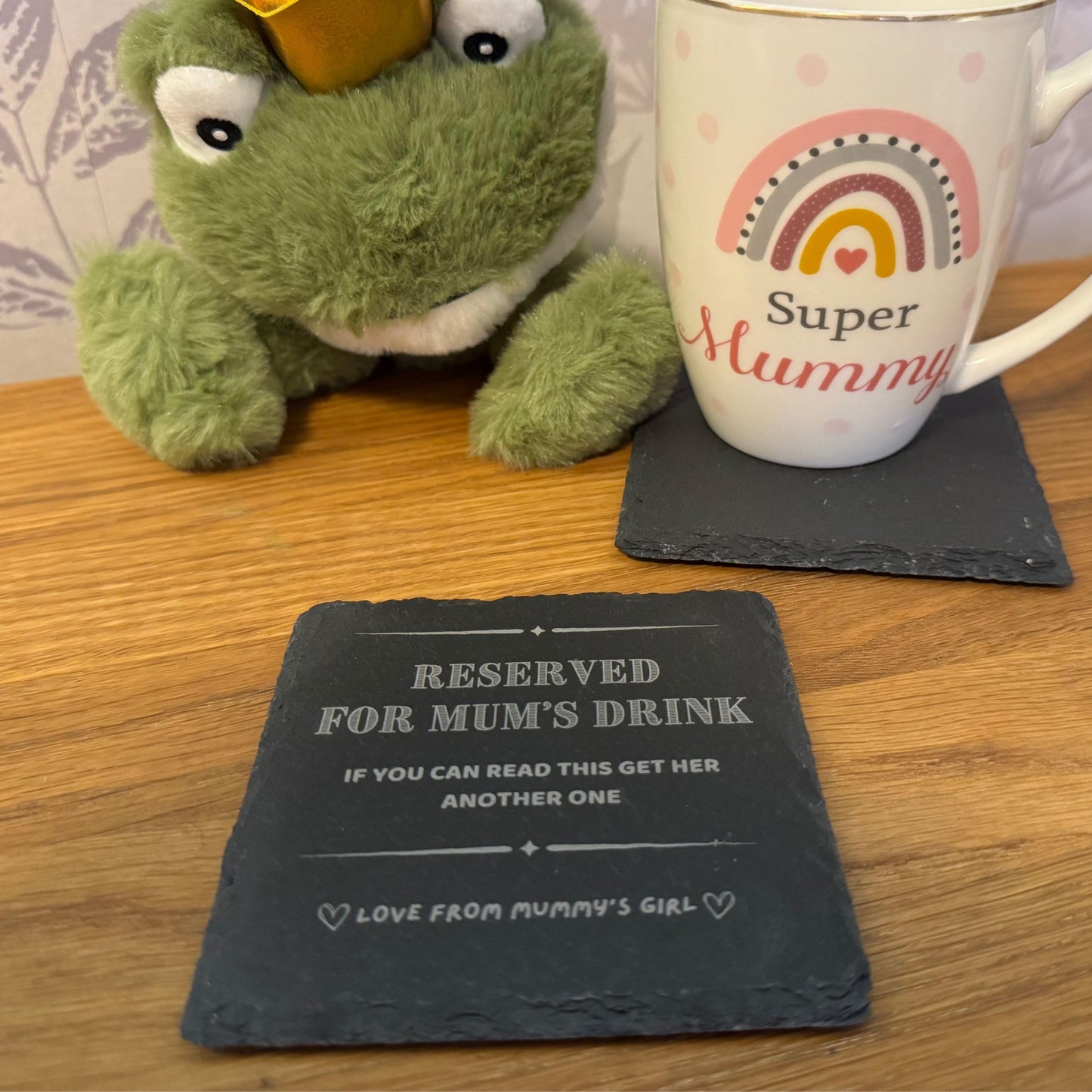 Mum Coaster - Reserved For Mum’s Drink, If You Can Read This Get Her Another One - Perfect Mum Coaster Gift, Coaster for Mum