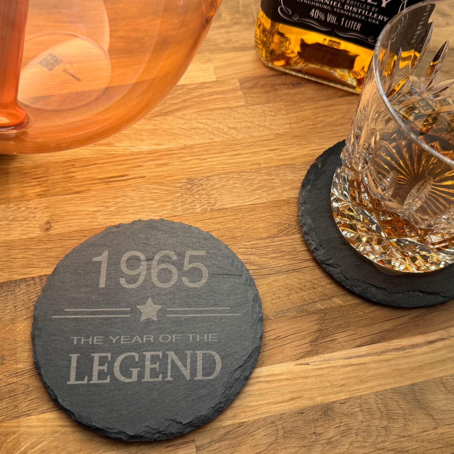?th Birthday Slate Coaster - ?th Birthday Gifts for Men & Women - (YEAR) The Year of The Legend Coaster Gift, ?th Coaster, (year) Coaster