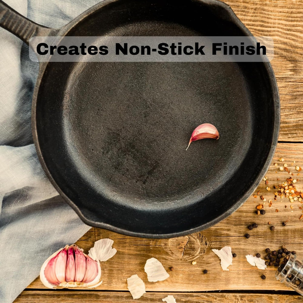 Miss Abi's Cast Iron Conditioner: Seasoning & Protection for Cast Iron & Carbon Steel | Cast Iron Restorer | Cast Iron Skillet Conditioner | cast iron seasoning | griddle seasoning