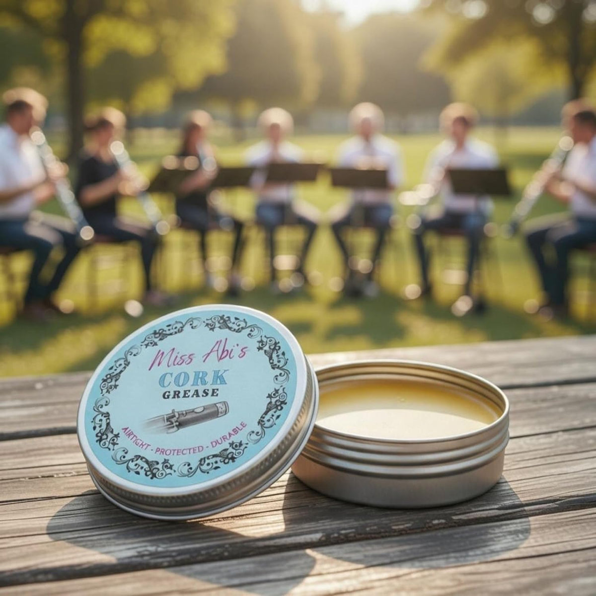 Miss Abi’s Cork Grease for Woodwind Instruments - Traditional Instrument Wax for Saxophone, Clarinet, Flute, Oboe, Bassoon and more