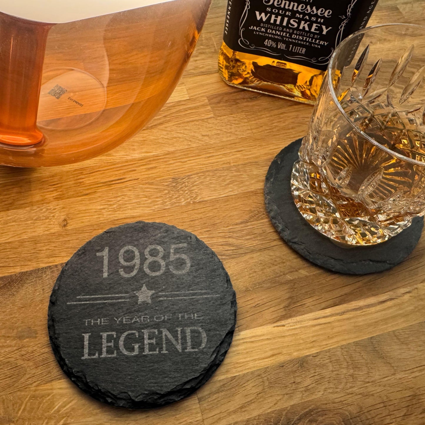 ?th Birthday Slate Coaster - ?th Birthday Gifts for Men & Women - (YEAR) The Year of The Legend Coaster Gift, ?th Coaster, (year) Coaster