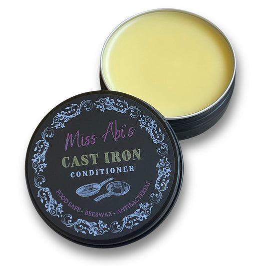 Miss Abi's Cast Iron Conditioner: 100% Natural | Seasoning & Protection for Cast Iron & Carbon Steel | Cast Iron Restorer