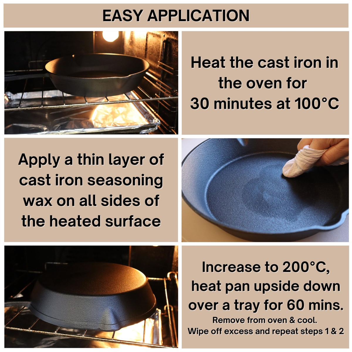 Miss Abi's Cast Iron Conditioner: Seasoning & Protection for Cast Iron & Carbon Steel | Cast Iron Restorer | Cast Iron Skillet Conditioner | cast iron seasoning | griddle seasoning